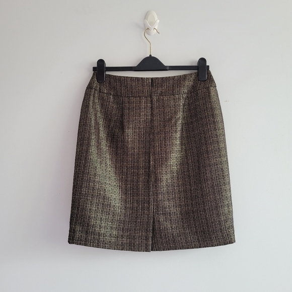☀️Kasper Black and Gold Metallic Pencil Skirt - Picture 3 of 7